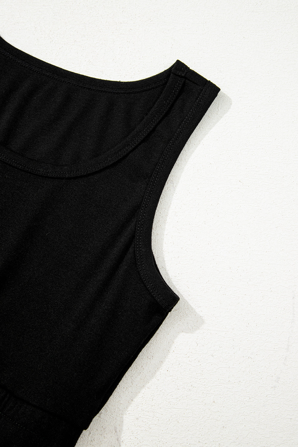 Black 3 Pcs Crop Tank Top Shorts with Cardigan Lounge Set