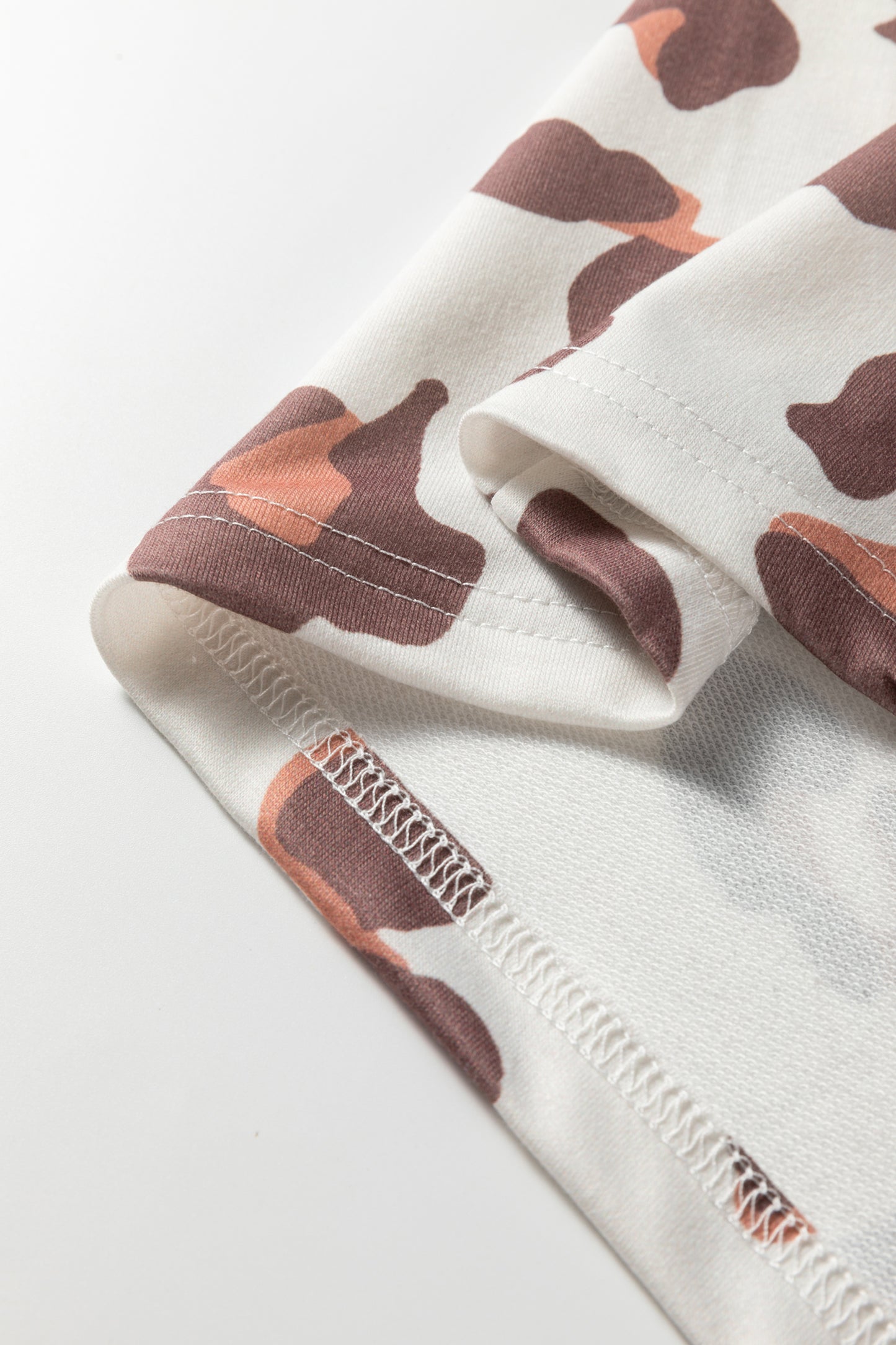 Beige Drawstring Leopard Print Patch Pocket Loose Pants