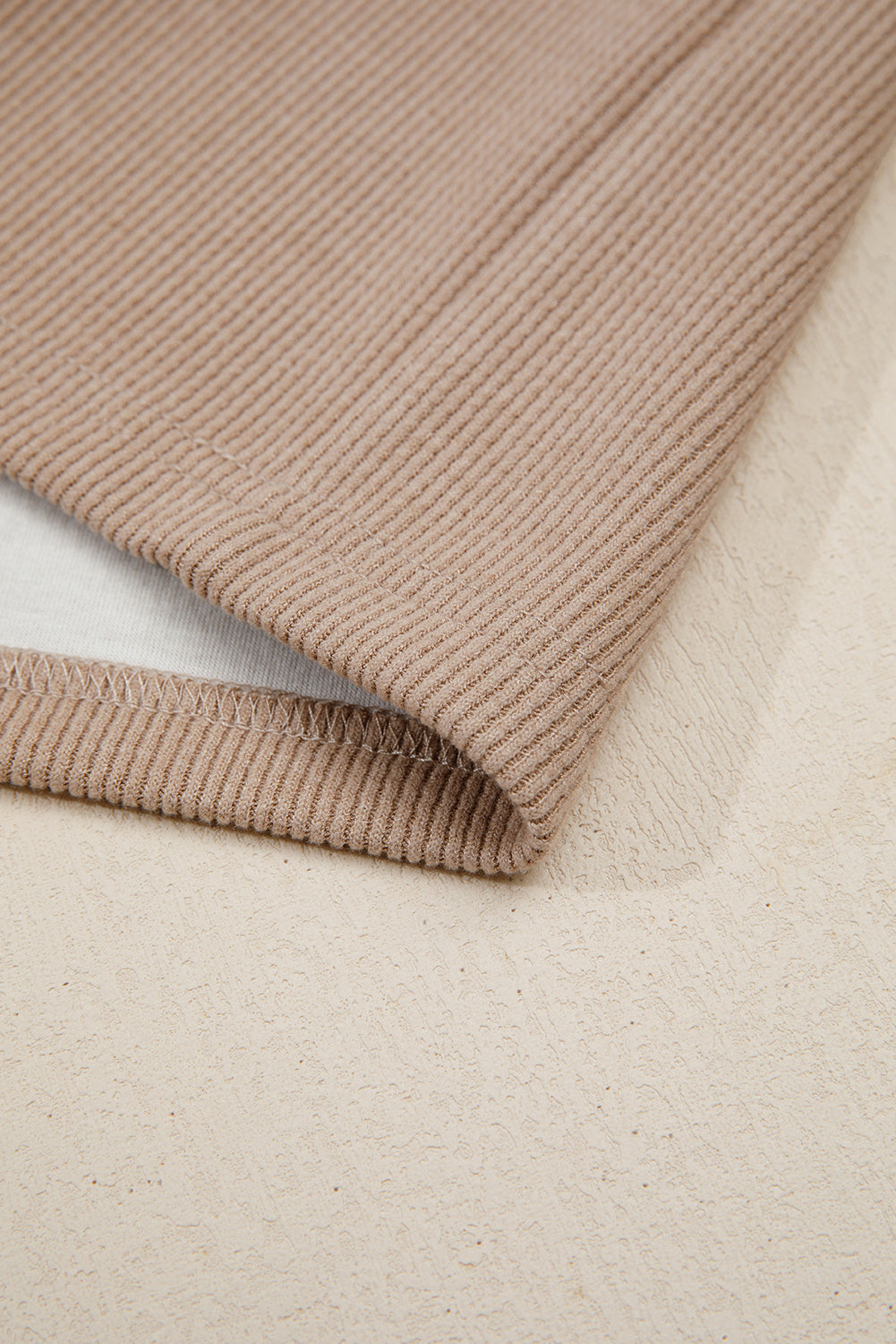 Dark Khaki Thermal Textured Leopard Drawstring Baggy Hoodie