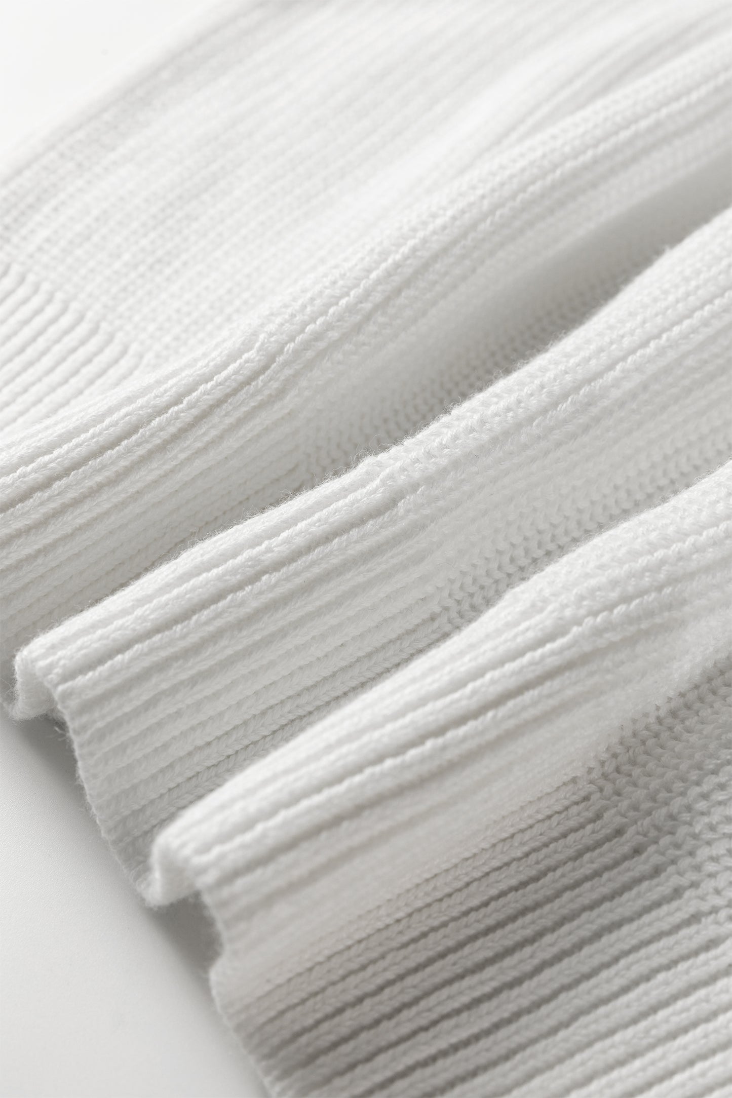 White Asymmetric Neck Drop Shoulder Baggy Slouchy Sweater