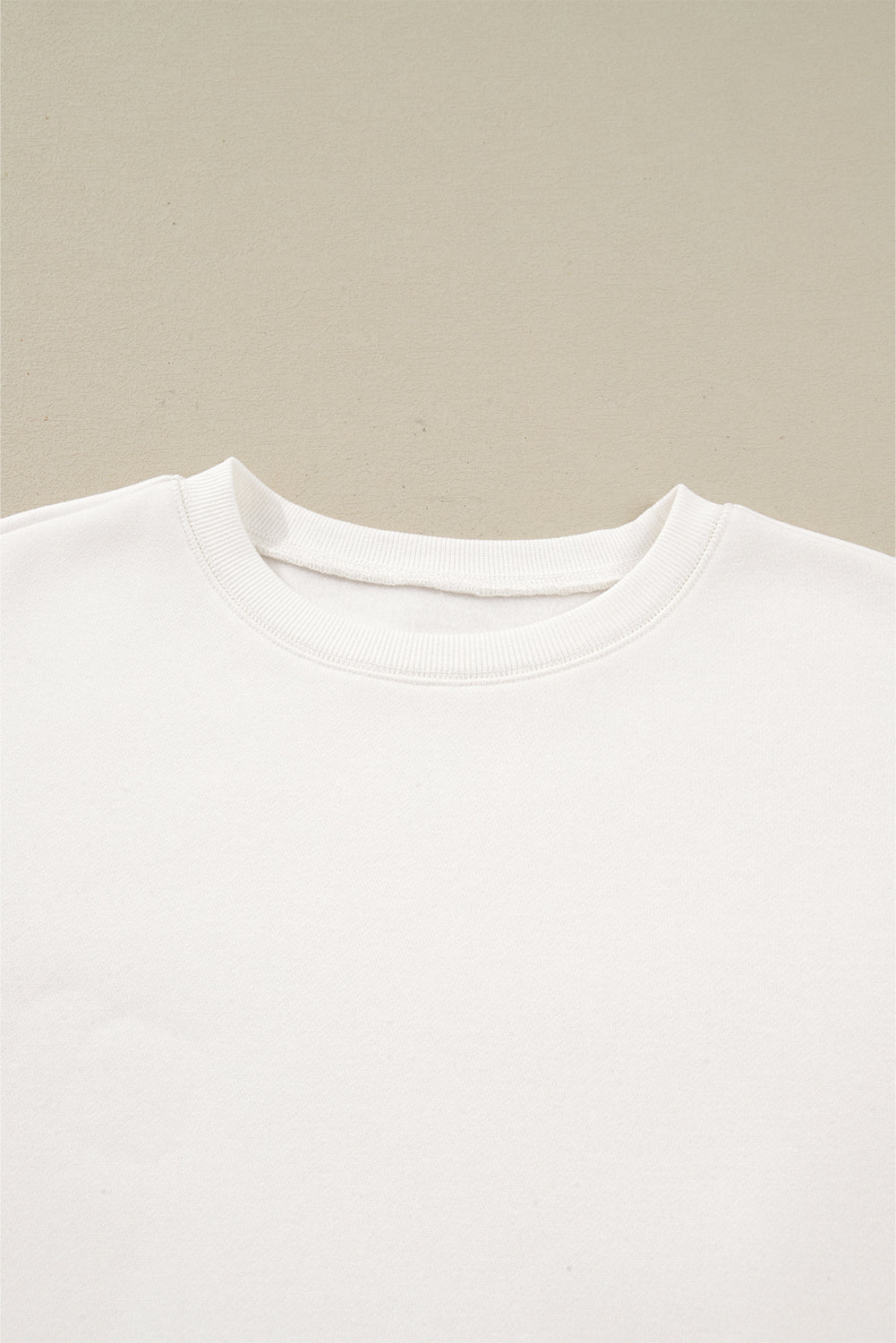 White Color Block Patchwork Drop Shoulder Pullover Casual Shorts 2pcs Outfit