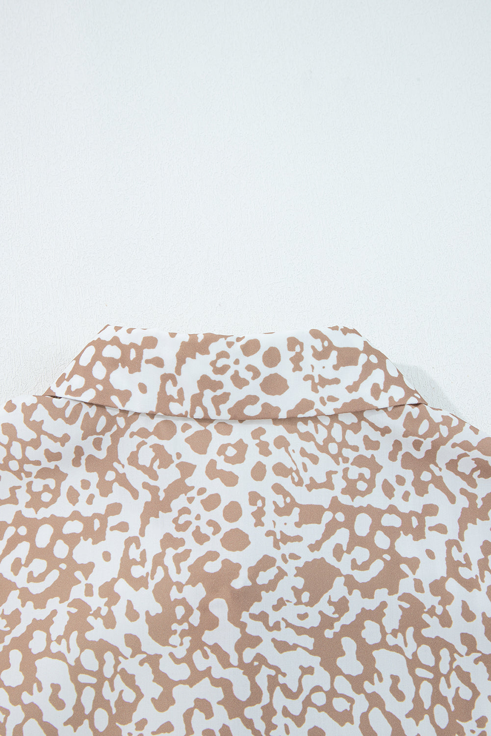 Khaki Leopard Striped Western Casual Shirt